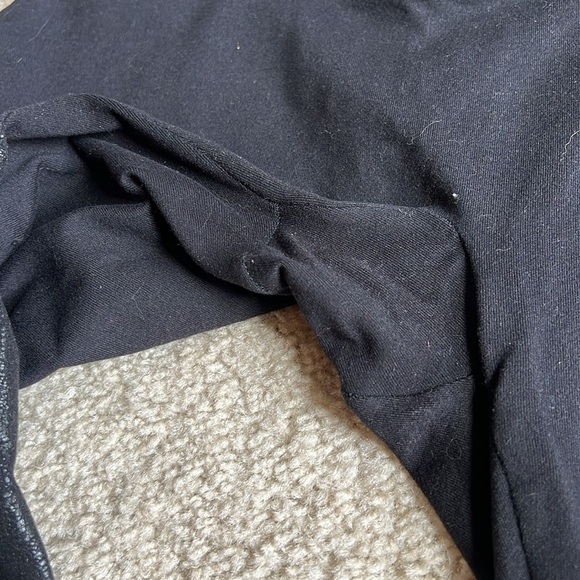 Spanx black metallic panel leggings pull on size large - Picture 5 of 9